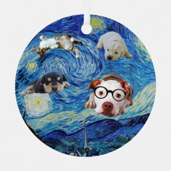 The Starry Fun Night  Metal Ornament by colorfulworld at Zazzle