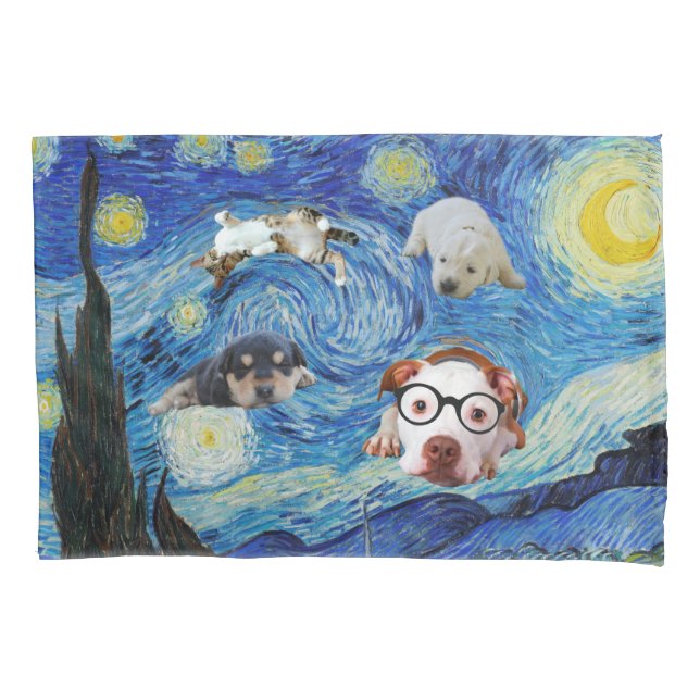 The Starry Fun Night    Pillow Case (Front)