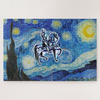 The Starry Knight     Jigsaw Puzzle by colorfulworld at Zazzle