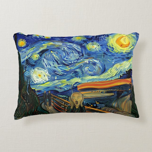 The starry man. accent pillow (Front)