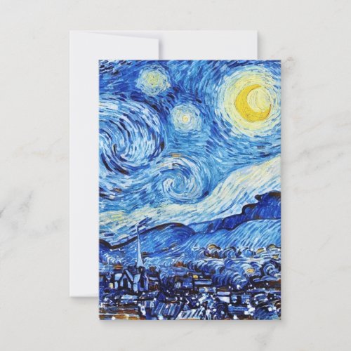 The Starry Nigh by Vincent Van Gogh Response Card