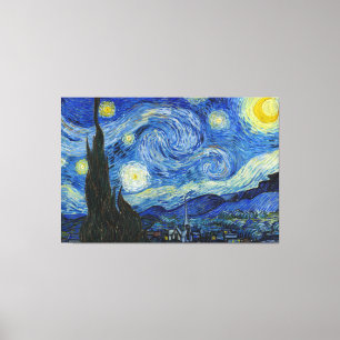The Starry Night, 1889 by Vincent van Gogh Canvas Print