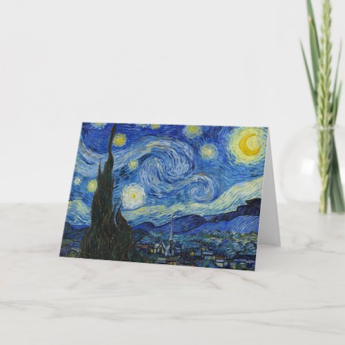 The Starry Night 1889 by Vincent van Gogh Card