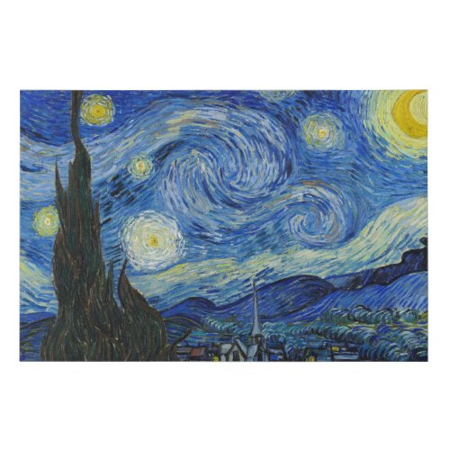 The Starry Night 1889 by Vincent van Gogh Faux Canvas Print