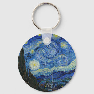The Starry Night, 1889 by Vincent van Gogh Keychain