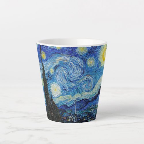 The Starry Night 1889 by Vincent Van Gogh Latte Mug