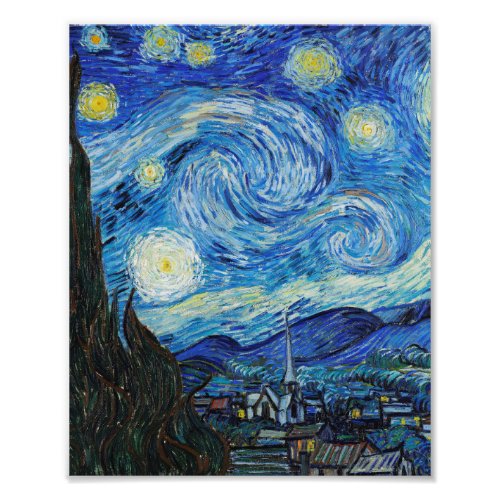 The Starry Night 1889 by Vincent Van Gogh Photo Print