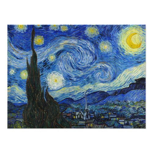 The Starry Night 1889 by Vincent van Gogh Photo Print