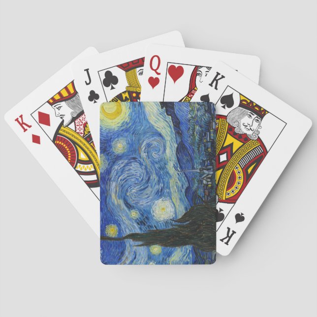 The Starry Night, 1889 by Vincent van Gogh Poker Cards (Back)