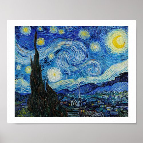 THE STARRY NIGHT 1889 BY VINCENT VAN GOGH POSTER