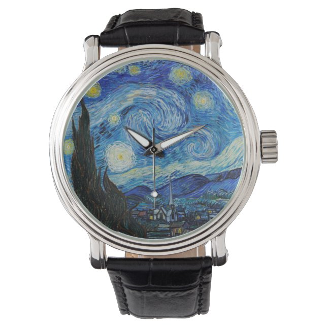The Starry Night (1889) by Vincent Van Gogh Watch (Front)