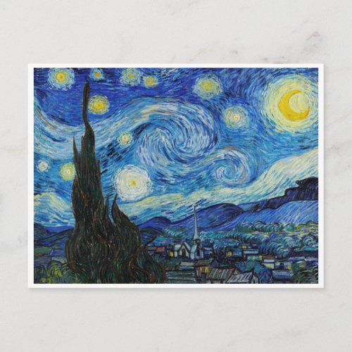The Starry Night 1889 Postcard