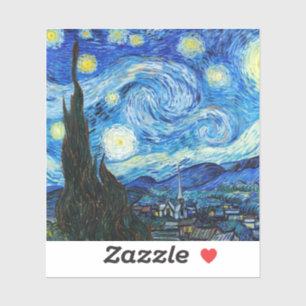 The Starry Night (1889) Vincent Van Gogh art Vinyl Sticker