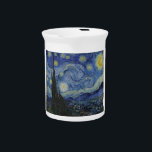 The Starry Night 1889 Vincent van Gogh Drink Pitcher<br><div class="desc">The Starry Night 1889 Vincent van Gogh</div>