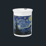 The Starry Night 1889 Vincent van Gogh Drink Pitcher<br><div class="desc">The Starry Night 1889 Vincent van Gogh</div>