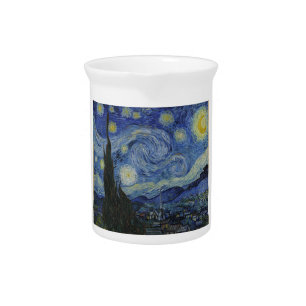 The Starry Night 1889 Vincent van Gogh Drink Pitcher
