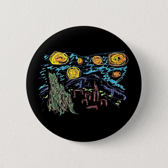 The Starry Night Button (Front)