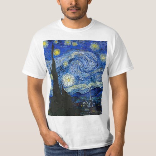 The Starry Night by After Vincent van Gogh T_Shirt