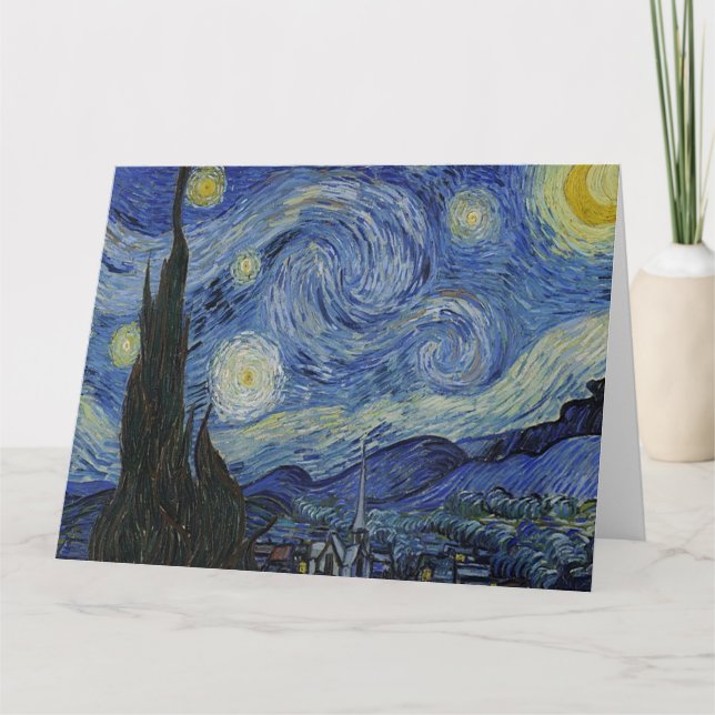 The Starry Night by Van Gogh  Card (Front)