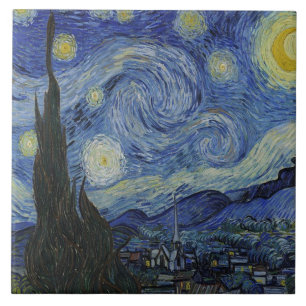 The Starry Night by Van Gogh Ceramic Tile