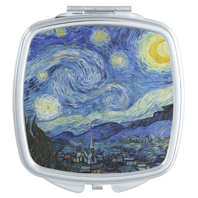 The Starry Night by Van Gogh Compact Mirror (Front)