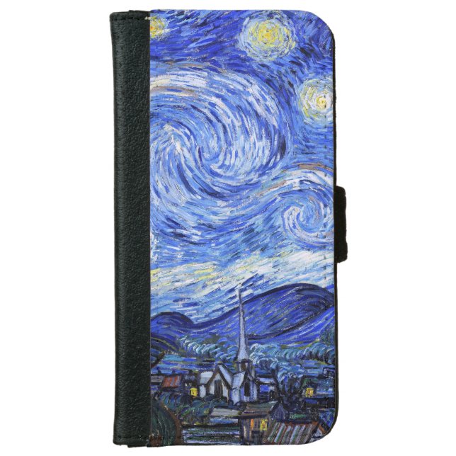 The Starry Night by Van Gogh iPhone Wallet Case (Front)