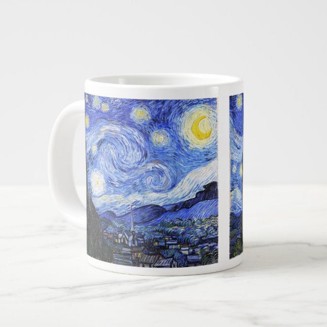 The Starry Night by Van Gogh Large Coffee Mug (Front Left)
