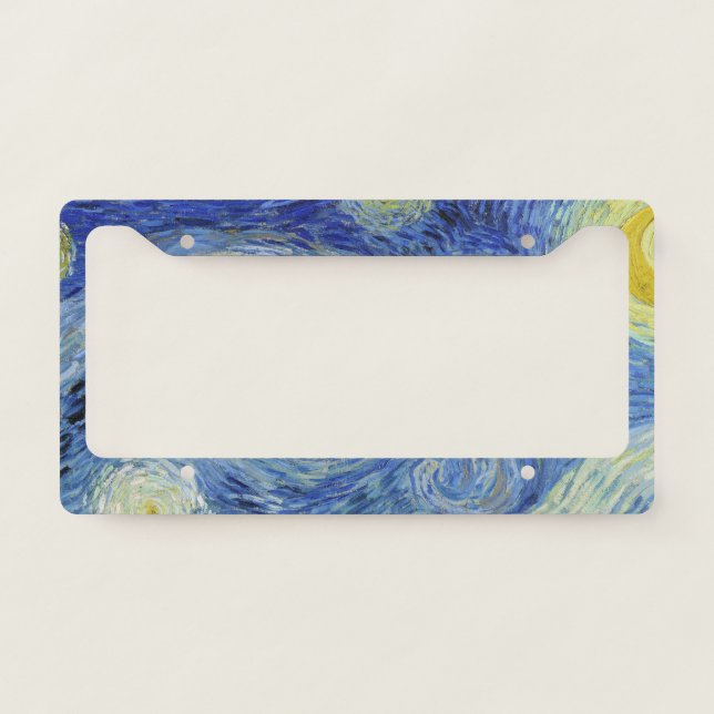 The Starry Night by Van Gogh   License Plate Frame (Front)