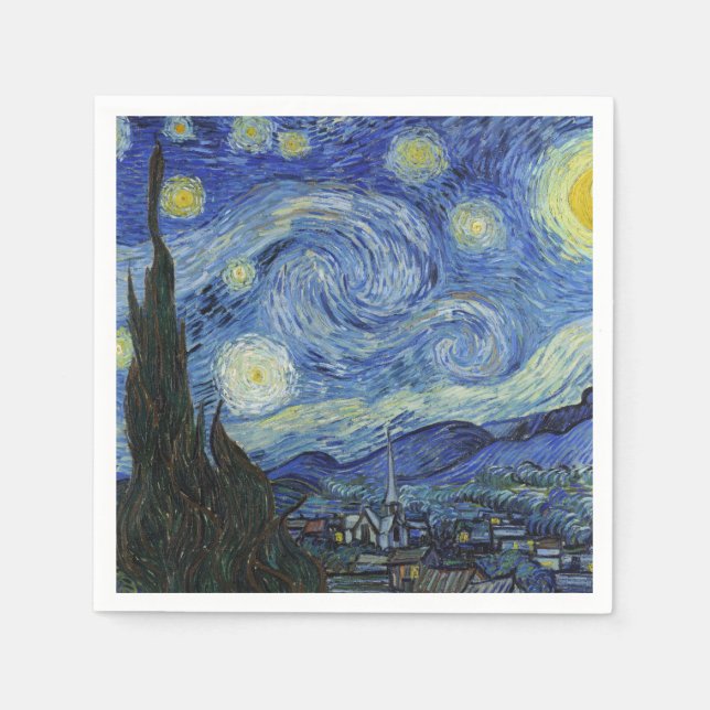 The Starry Night by Van Gogh  Napkins (Front)