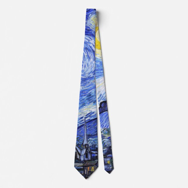 The Starry Night by Van Gogh Neck Tie (Front)
