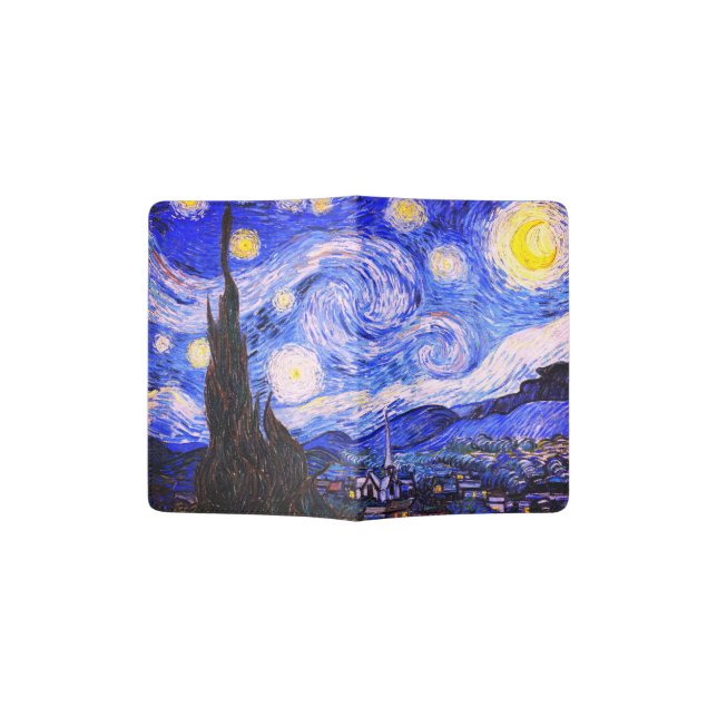 The Starry Night by Van Gogh Passport Holder (Opened)