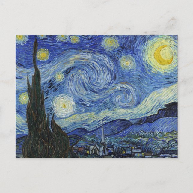 The Starry Night by Van Gogh Postcard (Front)
