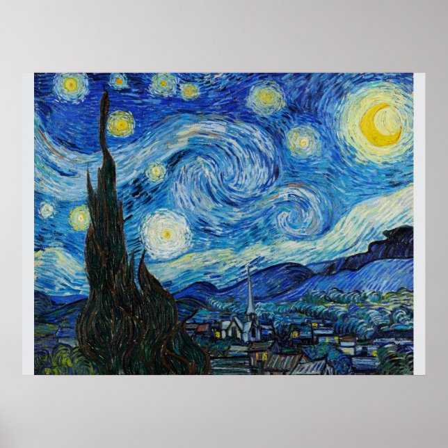 The Starry Night by Van Gogh  Poster (Front)