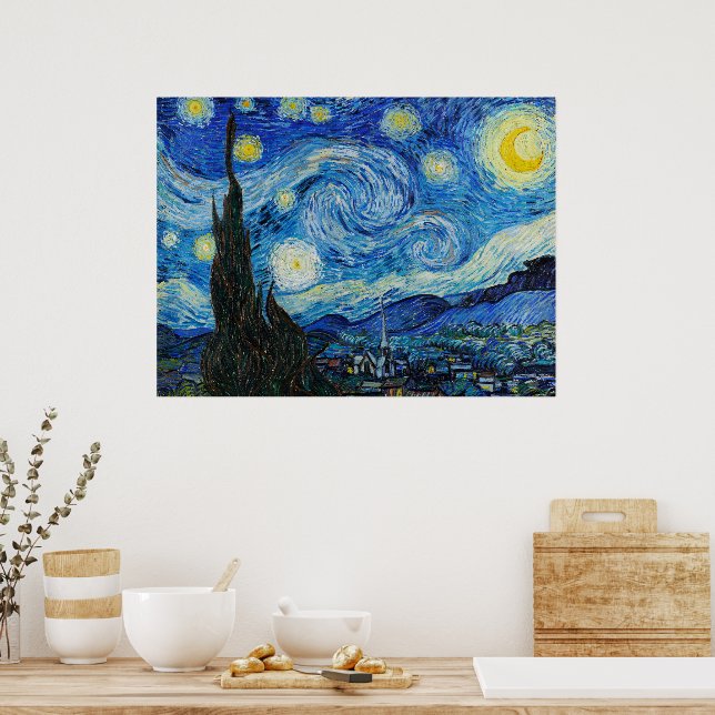 The Starry Night by Van Gogh  Poster (Kitchen)
