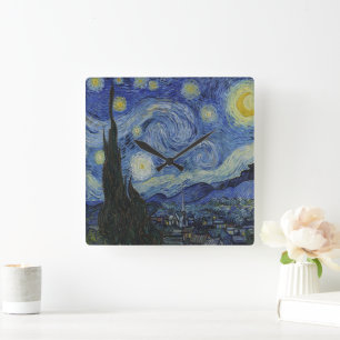 The Starry Night by Van Gogh Square Wall Clock
