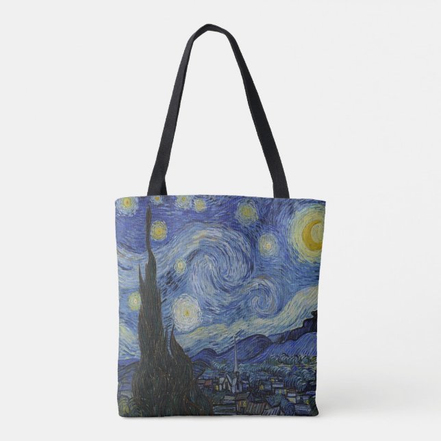 The Starry Night by Van Gogh  Tote Bag (Back)