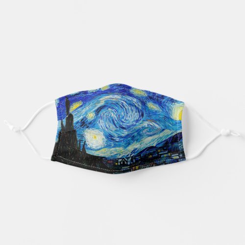 The Starry Night By Vincent Adult Cloth Face Mask