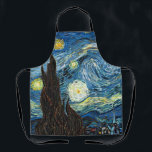The Starry Night by Vincent Van Gogh Apron<br><div class="desc">The Starry Night is one of the world's most recognized works of art. This painting demonstrates his vision about those hours of the day. “I often think that the night is more vivid and richer in color than the day.” With these words, van Gogh announced in a letter to his...</div>