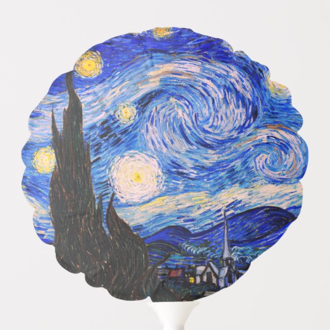 The Starry Night by Vincent Van Gogh Balloon (Front)