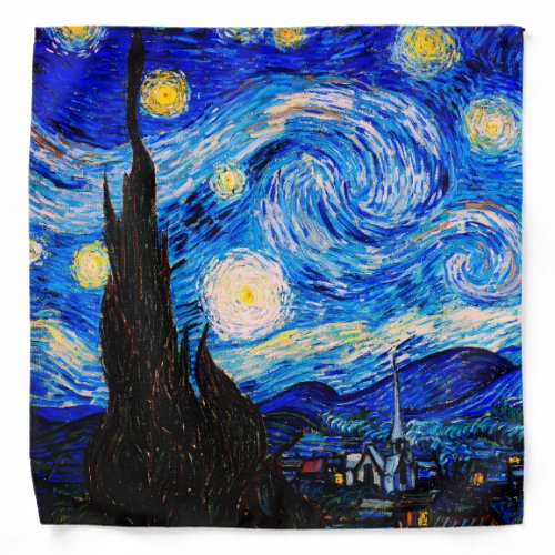 The Starry Night by Vincent Van Gogh Bandana