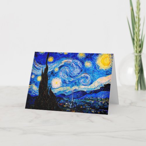 The Starry Night by Vincent Van Gogh Card