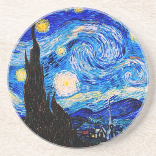 The Starry Night by Vincent Van Gogh Coaster