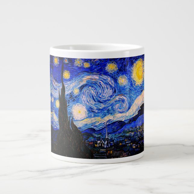 The Starry Night by Vincent Van Gogh Giant Coffee Mug (Front)