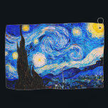 The Starry Night by Vincent Van Gogh Golf Towel<br><div class="desc">Vincent Van Gogh The Starry Night. This is an old masterpiece from the dutch master painter Vincent Van Gogh.This fine art landscape painting has beautiful,  vibrant,  saturated color. Vincent Van Gogh was a dutch post impressionist painter. This image is in the public domain</div>