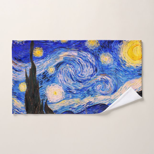 The Starry Night by Vincent Van Gogh Hand Towel (Hand Towel)