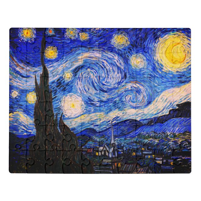 The Starry Night by Vincent Van Gogh Jigsaw Puzzle (Puzzle Horizontal)