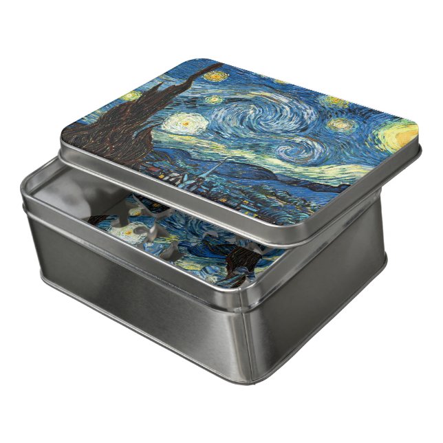 The Starry Night by Vincent Van Gogh Jigsaw Puzzle (Lid Open)