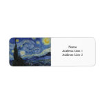 The Starry Night by Vincent Van Gogh Label<br><div class="desc">The Starry Night by Vincent Van Gogh,  a celebration of the Masters of Art</div>