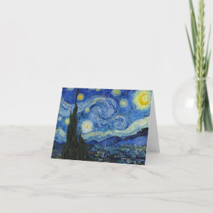 The Starry Night by Vincent van Gogh Letterpress Thank You Card