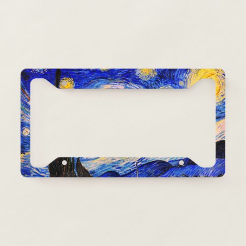 The Starry Night by Vincent Van Gogh License Plate Frame